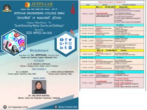National Seminar at Jeppiar Engineering College